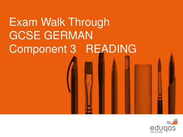 exam walk through gcse german component 3 reading