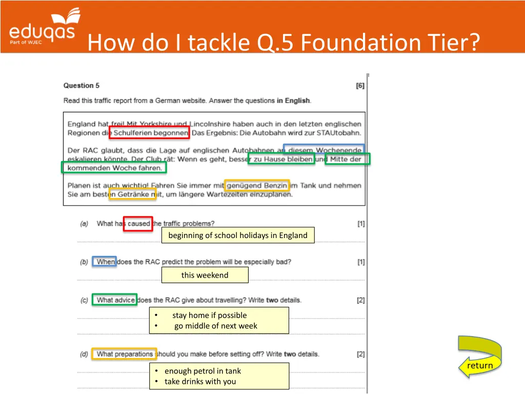 how do i tackle q 5 foundation tier 1