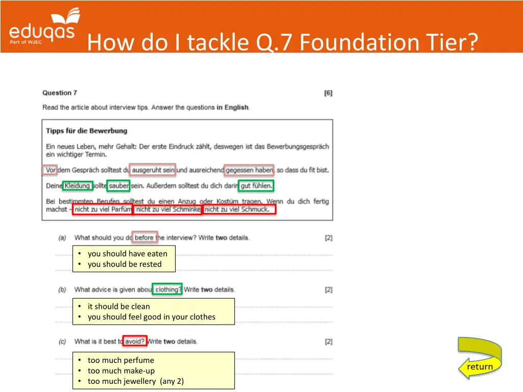 how do i tackle q 7 foundation tier 1