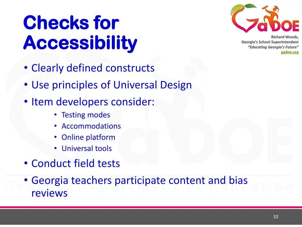 checks for checks for accessibility accessibility