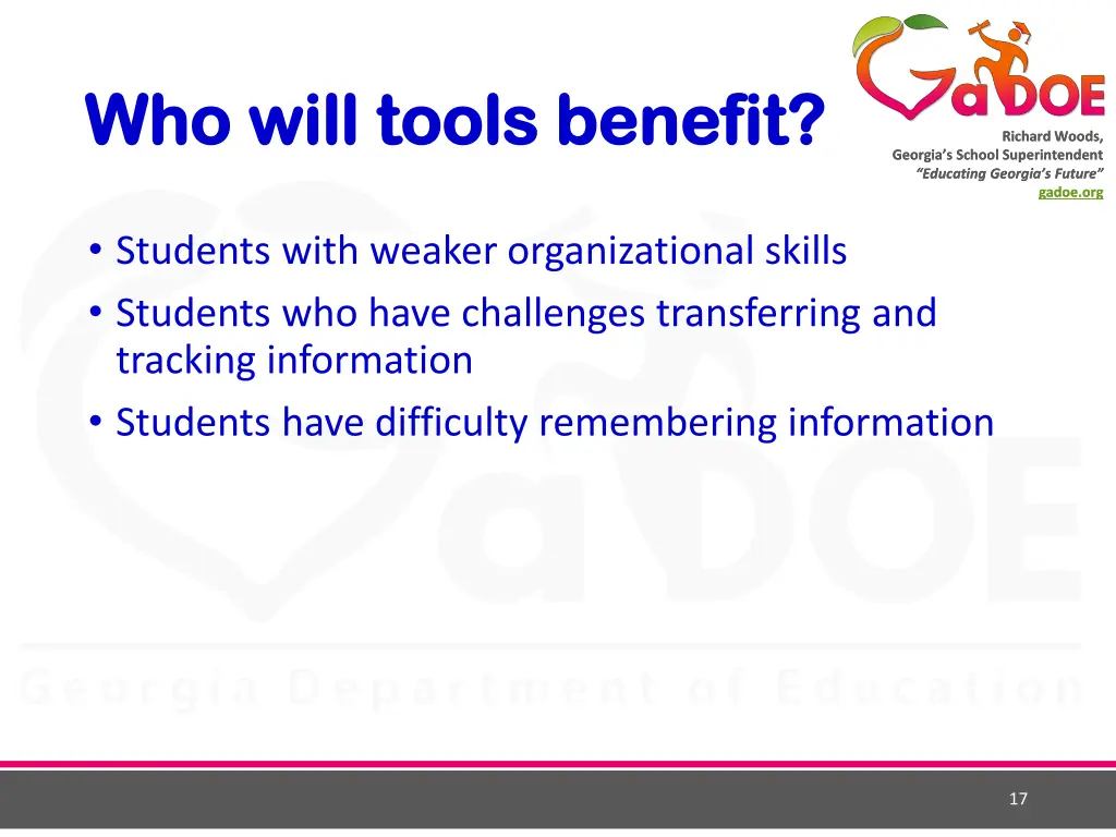 who will tools benefit who will tools benefit