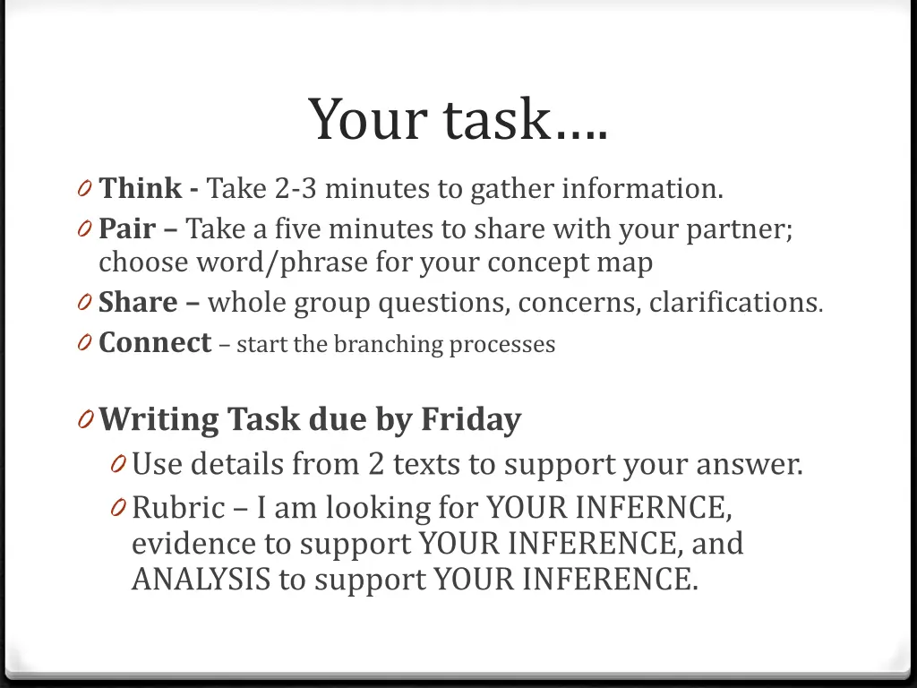 your task