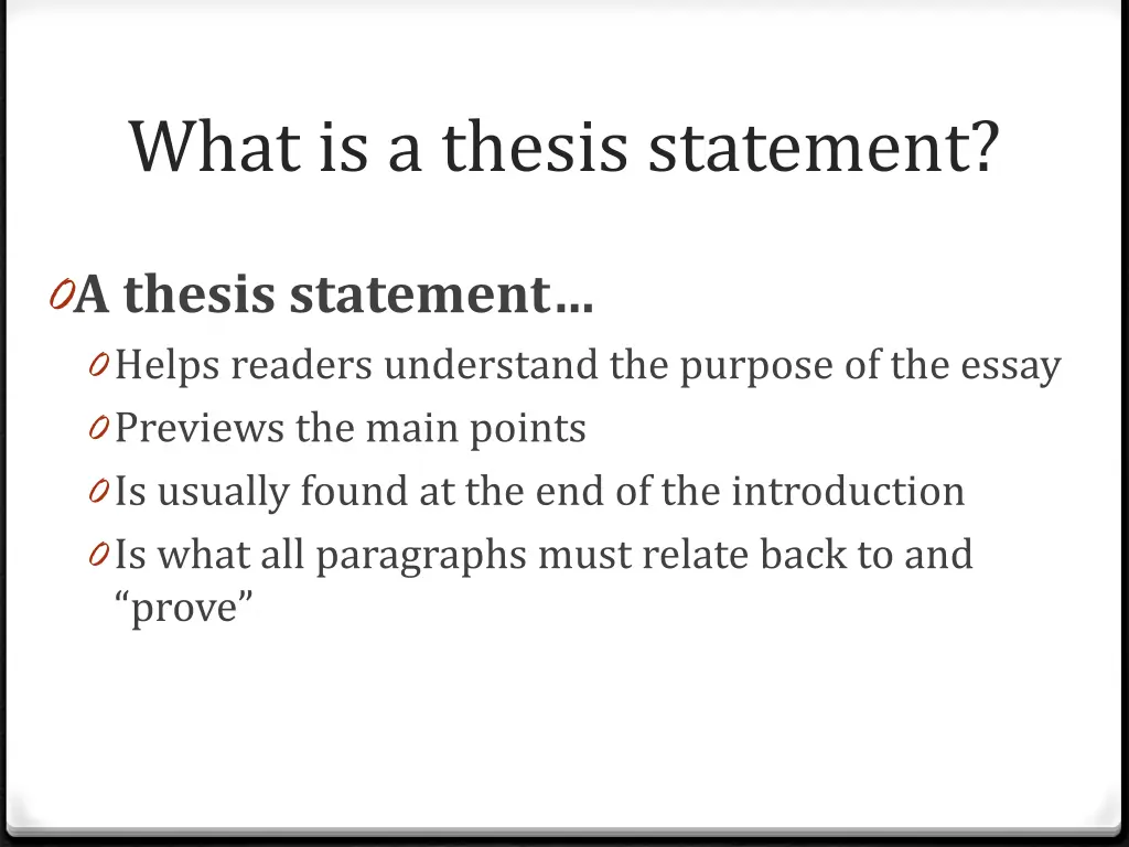 what is a thesis statement