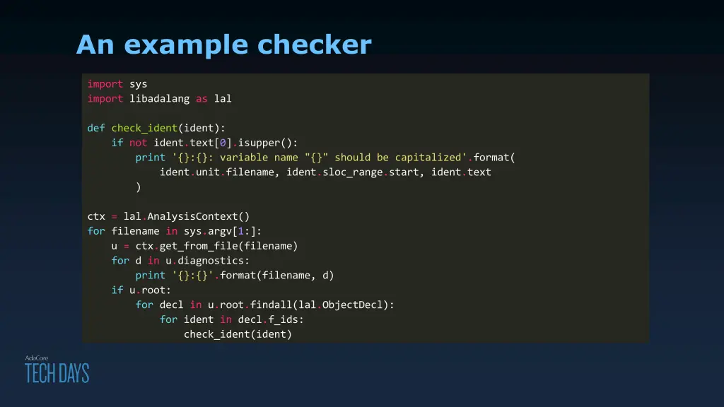 an example checker