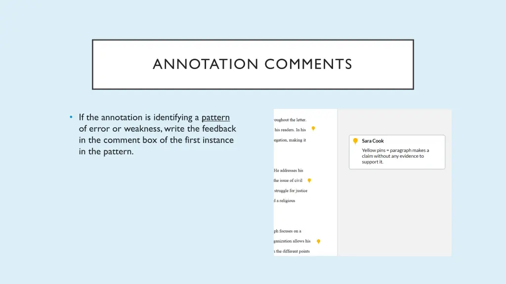 annotation comments