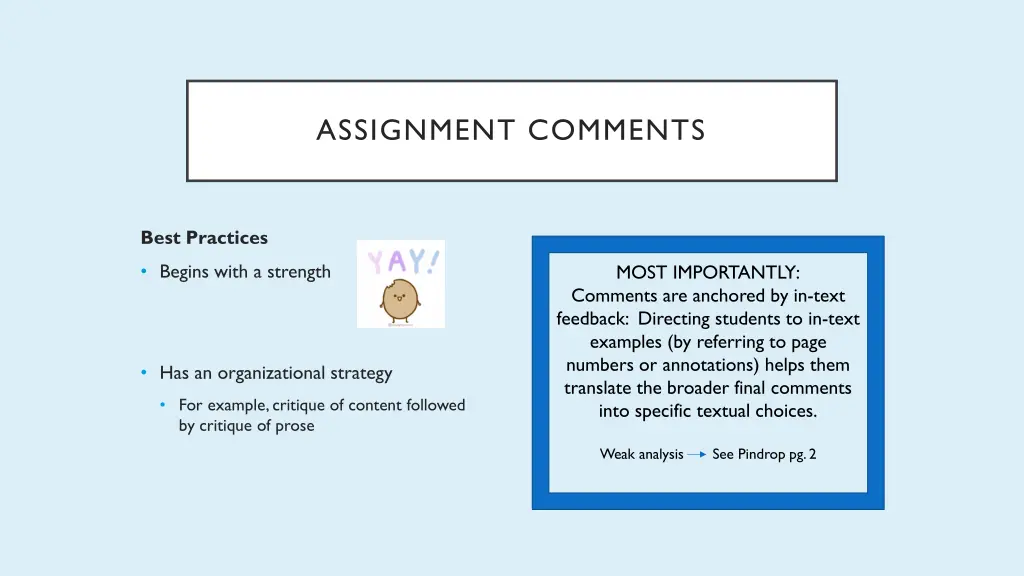 assignment comments 1