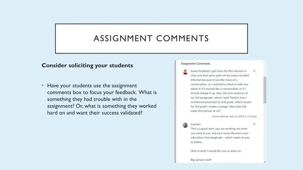 assignment comments 3