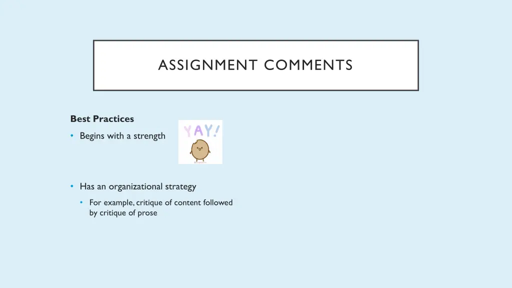 assignment comments