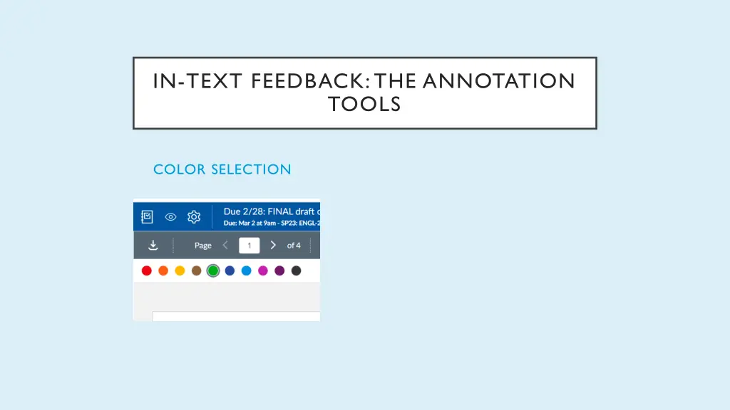 in text feedback the annotation tools 2