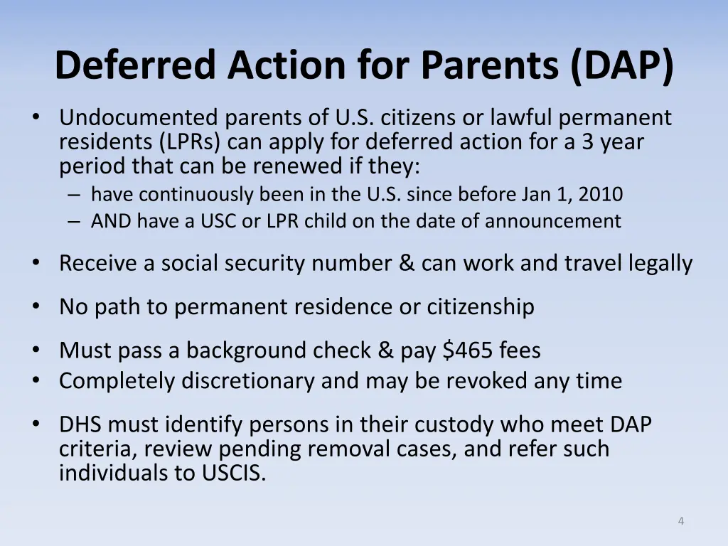 deferred action for parents dap undocumented