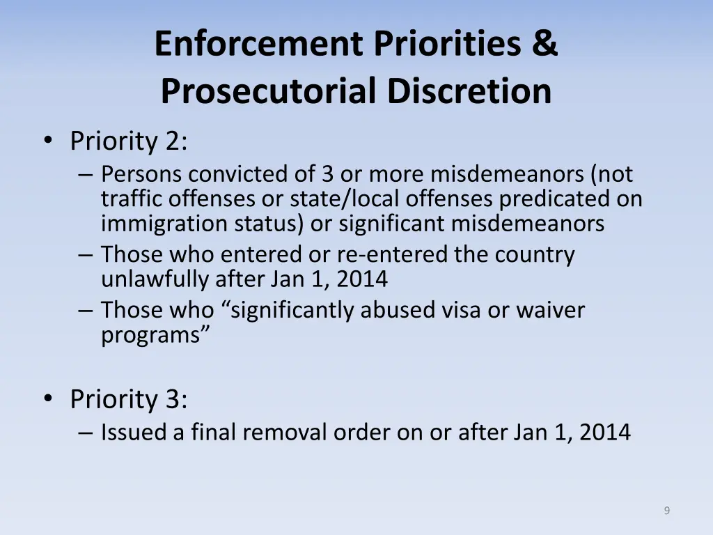 enforcement priorities prosecutorial discretion 1