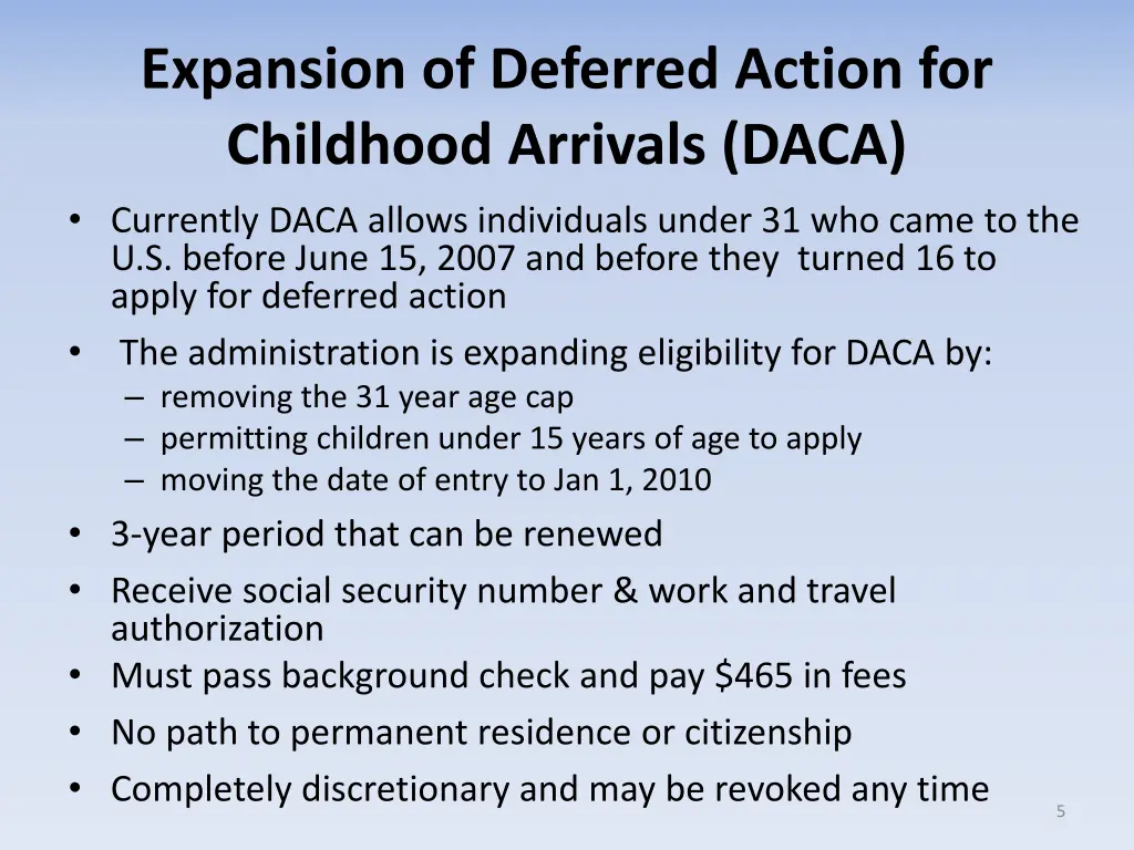 expansion of deferred action for childhood