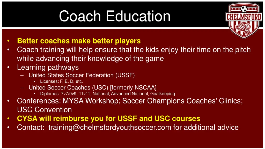 coach education