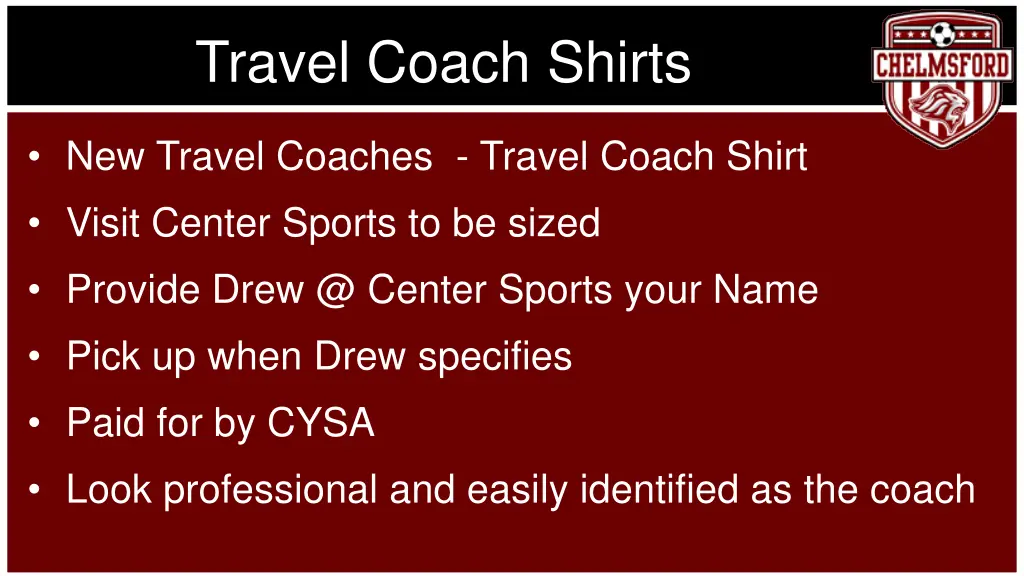 travel coach shirts