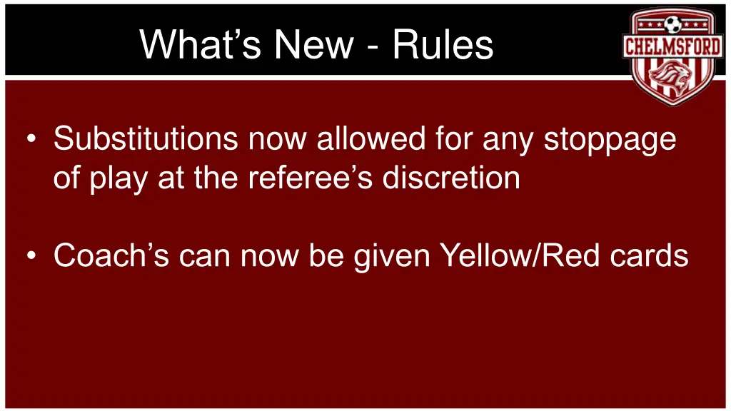 what s new rules