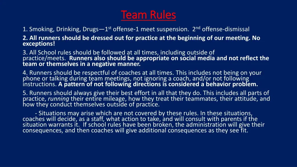 team rules team rules