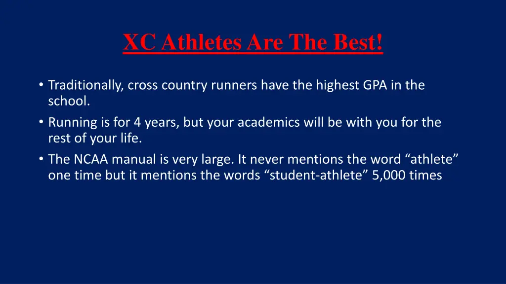 xc athletes are the best