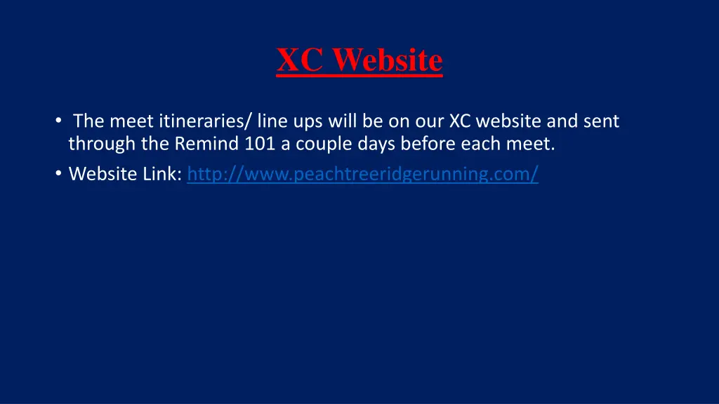 xc website