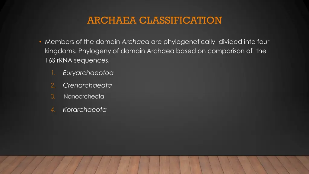 archaea classification