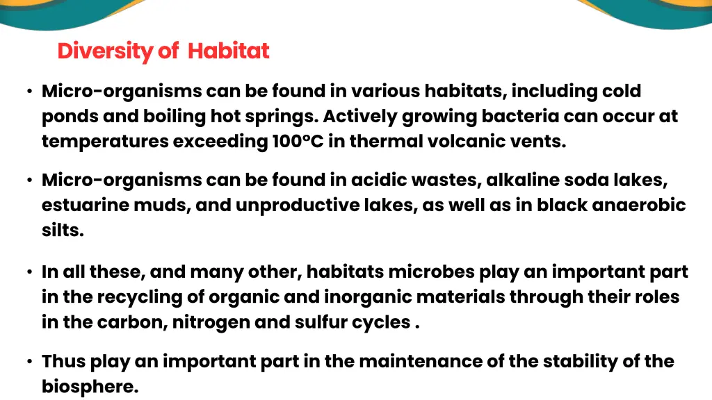 diversity of habitat 1