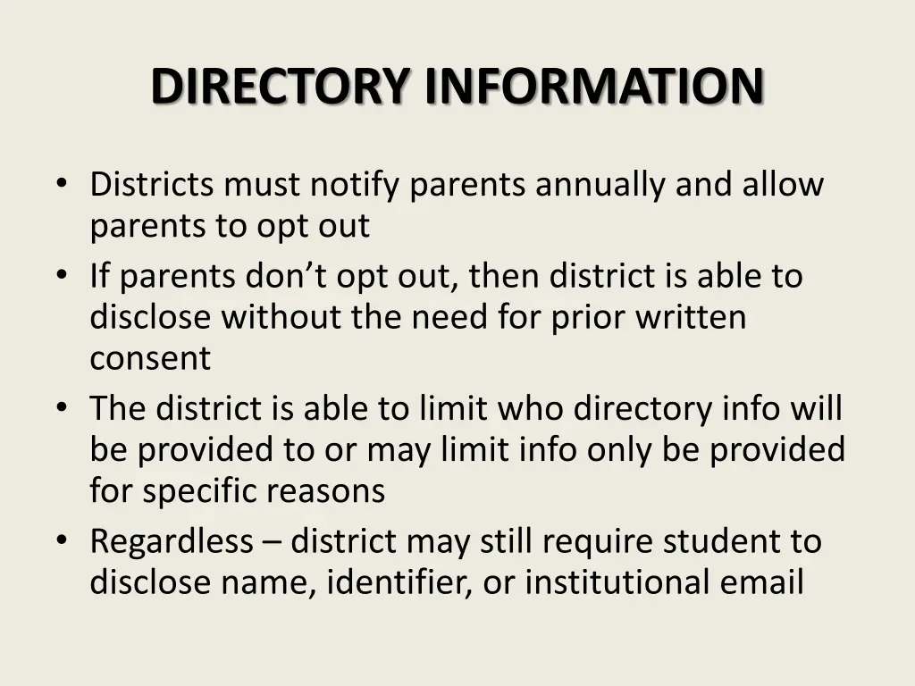 directory information 1