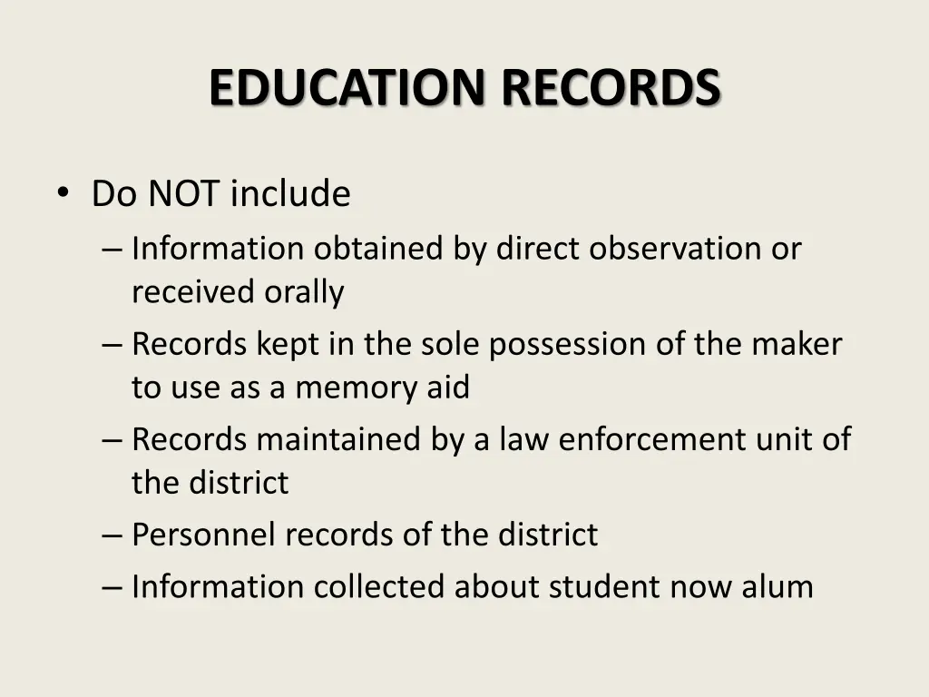 education records