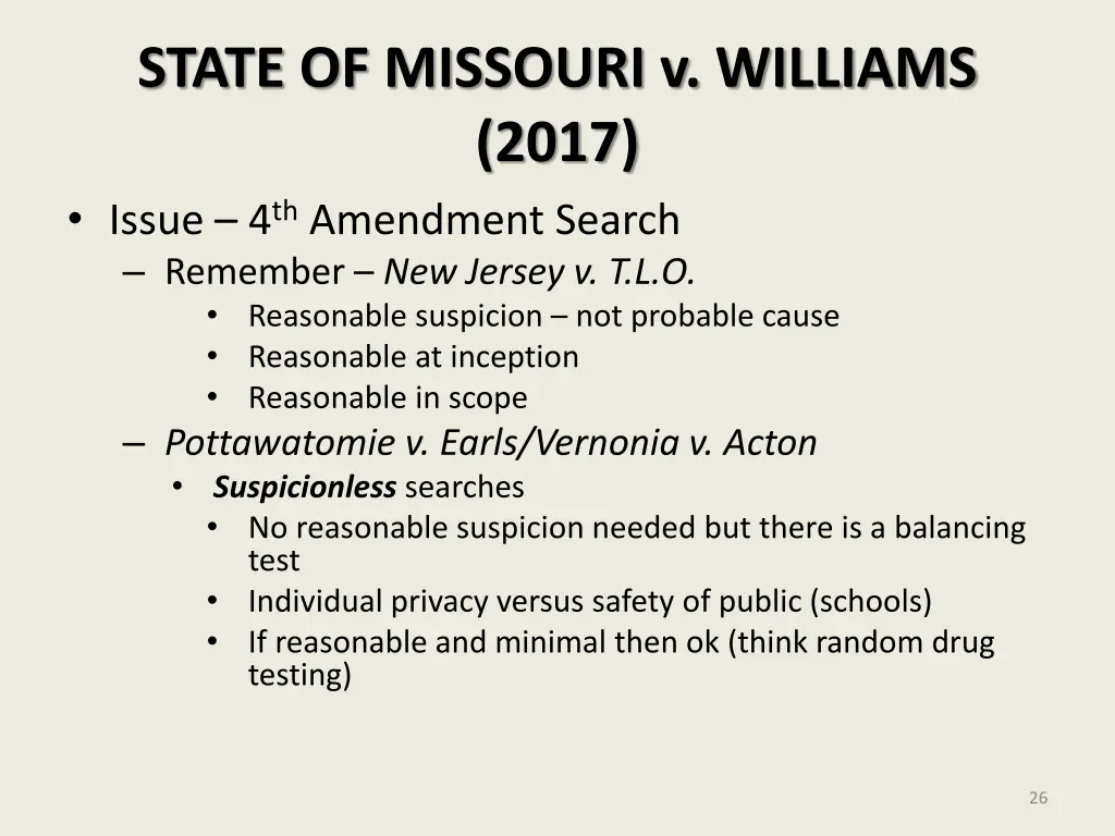 state of missouri v williams 2017 issue