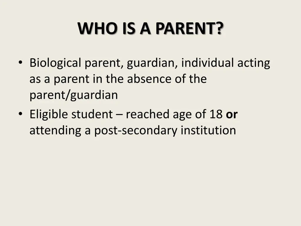 who is a parent