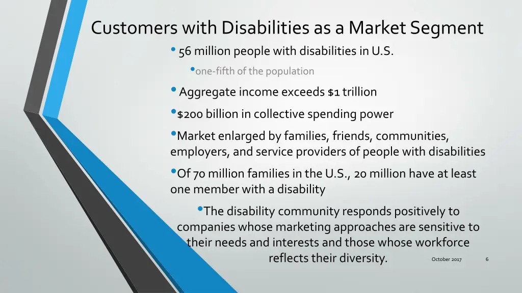 customers with disabilities as a market segment