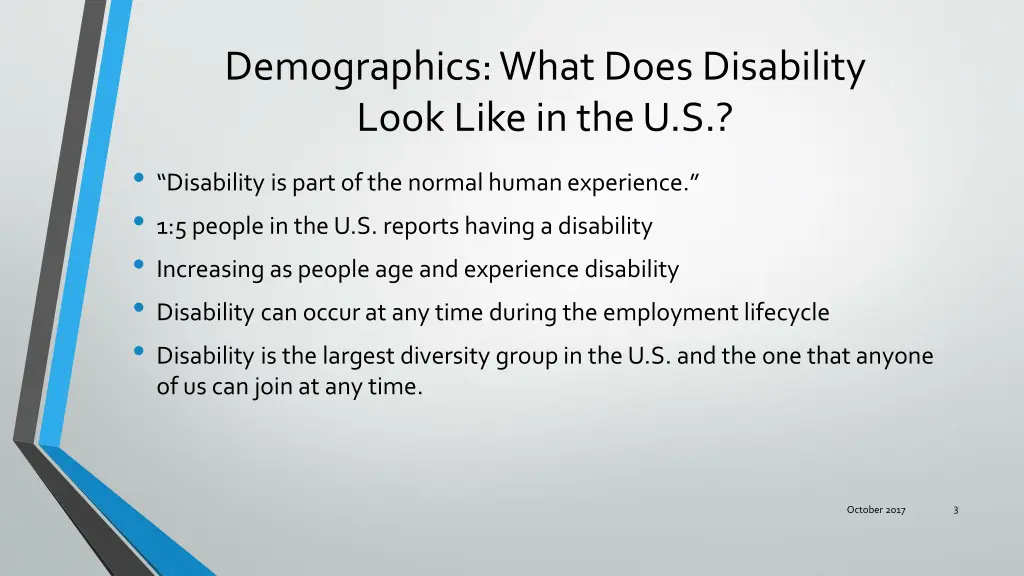 demographics what does disability look like