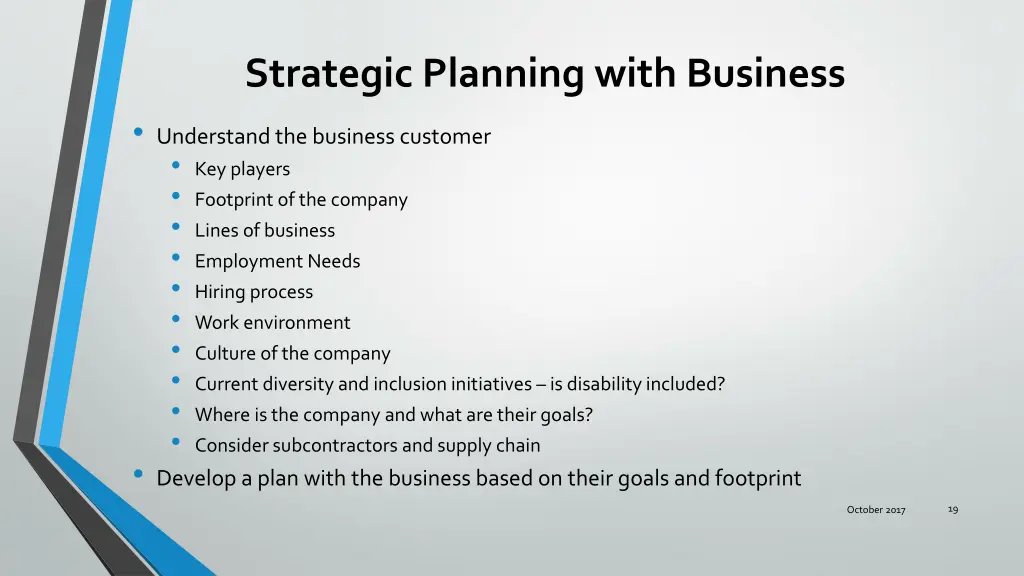 strategic planning with business understand