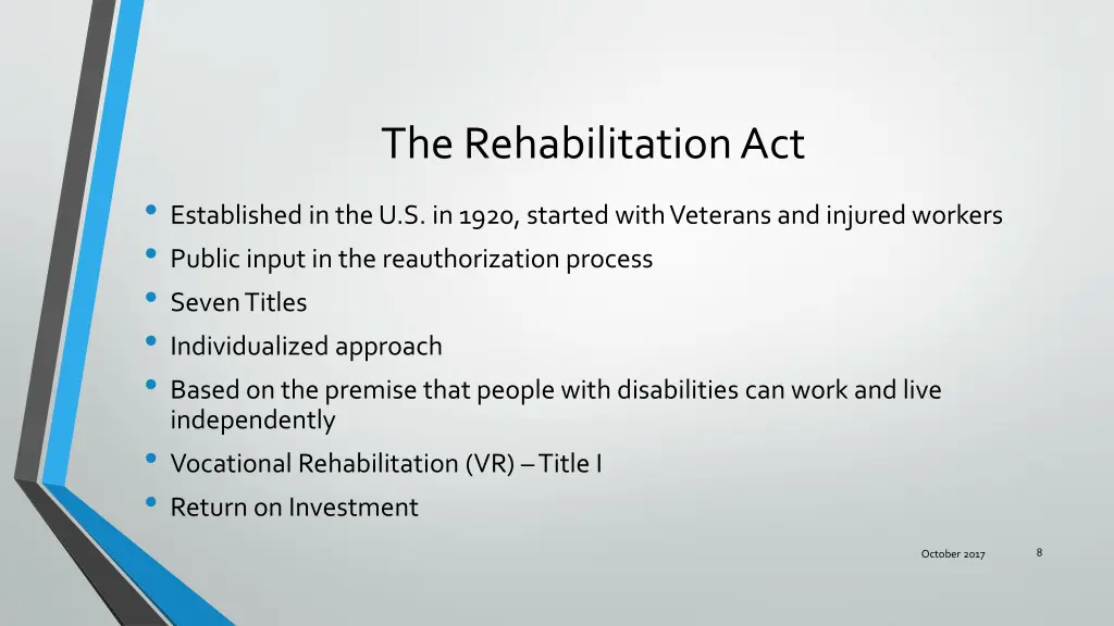 the rehabilitation act