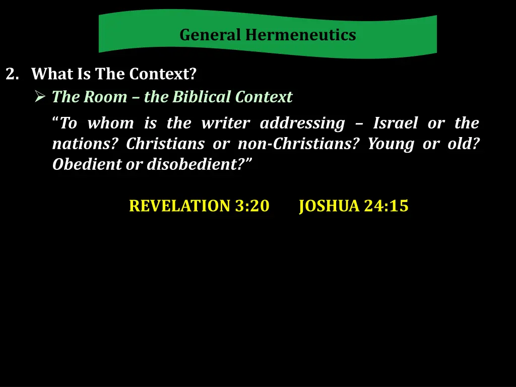 general hermeneutics 6