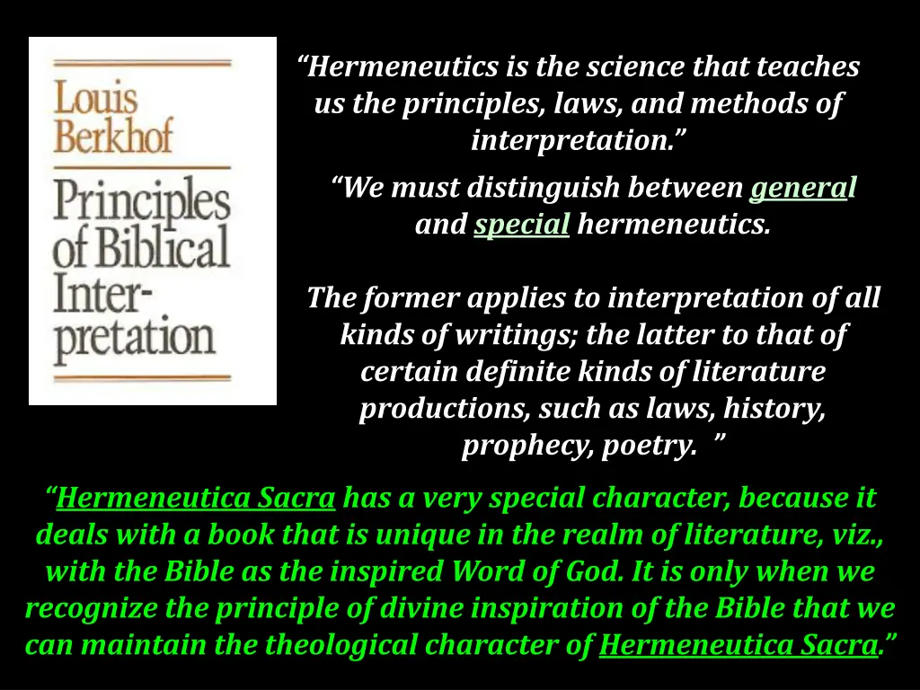 hermeneutics is the science that teaches