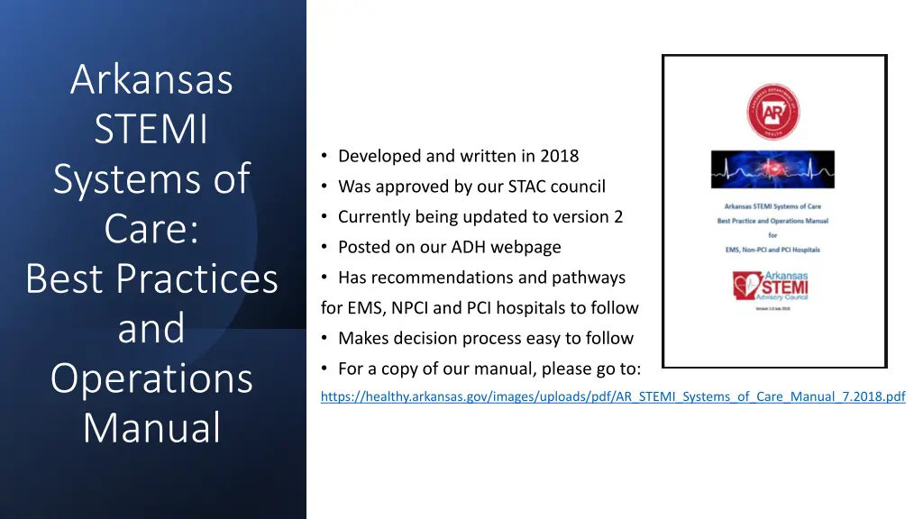 arkansas stemi systems of care best practices