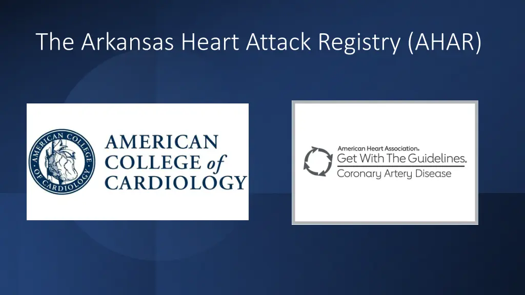 the arkansas heart attack registry ahar