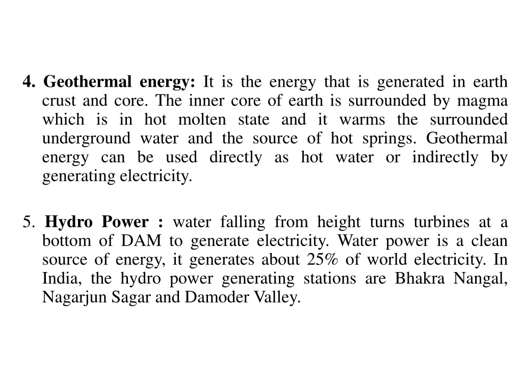 4 geothermal energy it is the energy that