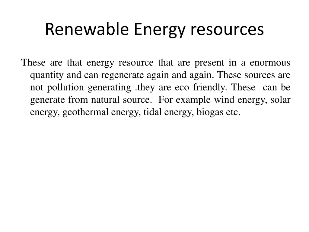 renewable energy resources