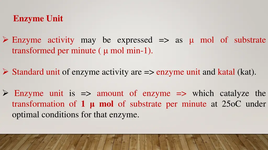 enzyme unit