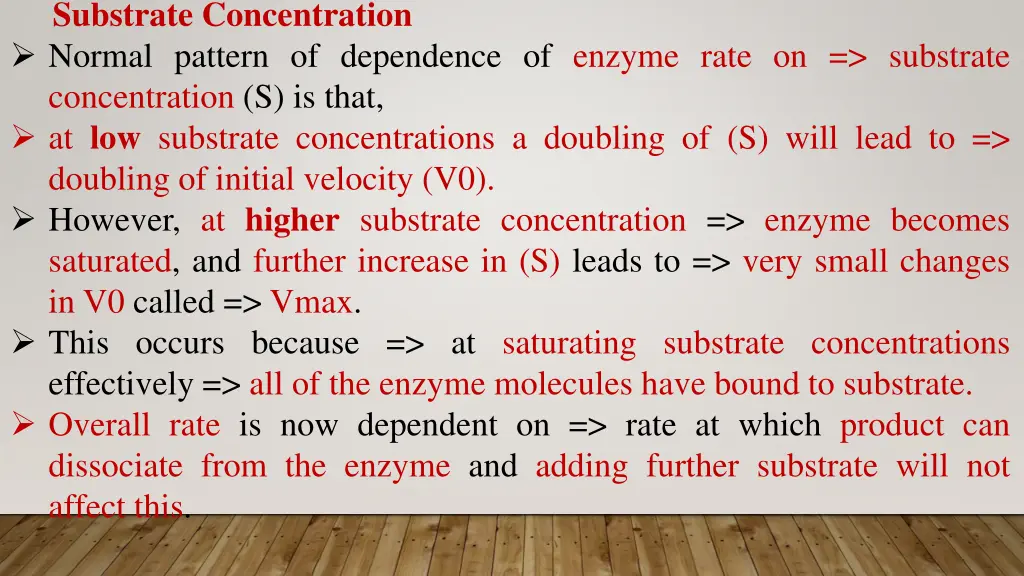 substrate concentration normal pattern