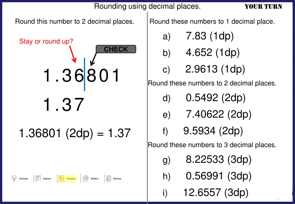 rounding using decimal places 2