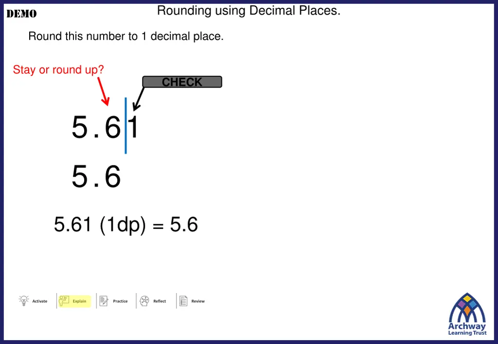 rounding using decimal places