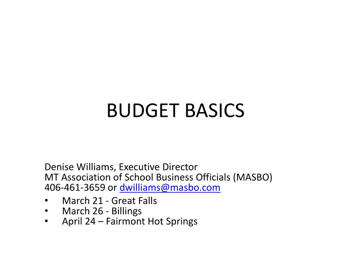 budget basics