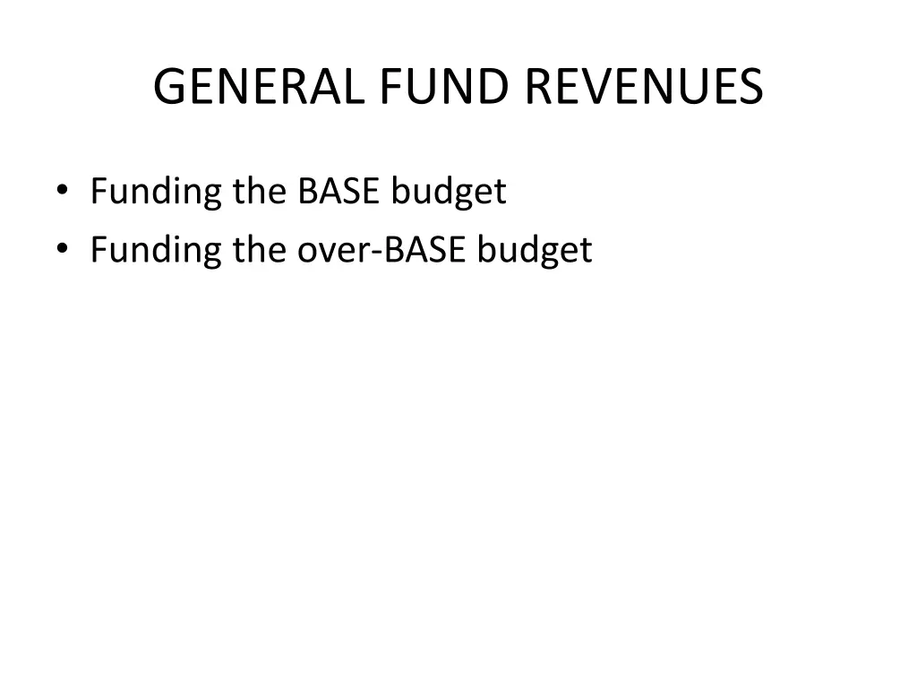 general fund revenues