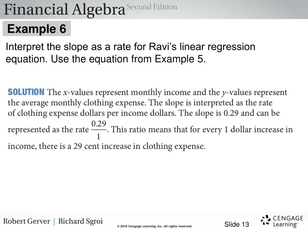 example 6 interpret the slope as a rate for ravi 1