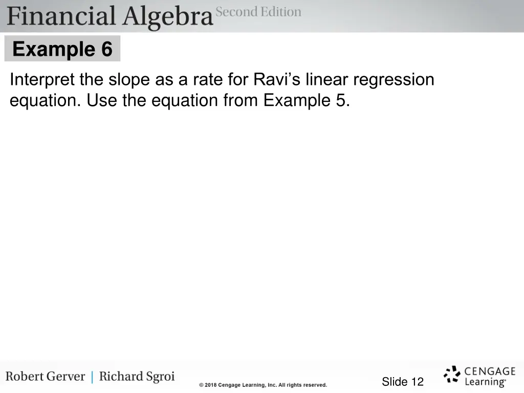 example 6 interpret the slope as a rate for ravi