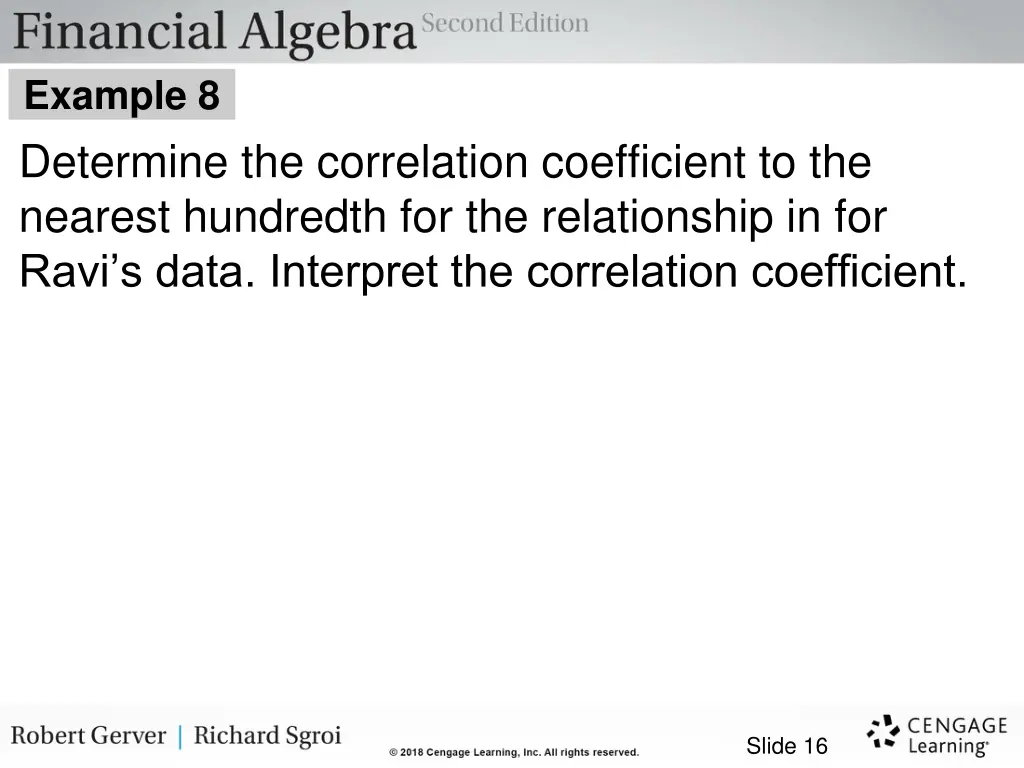 example 8 determine the correlation coefficient