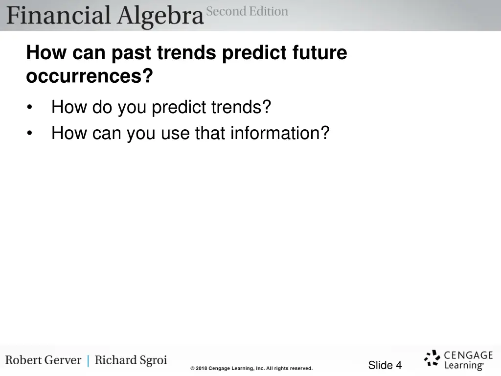 how can past trends predict future occurrences