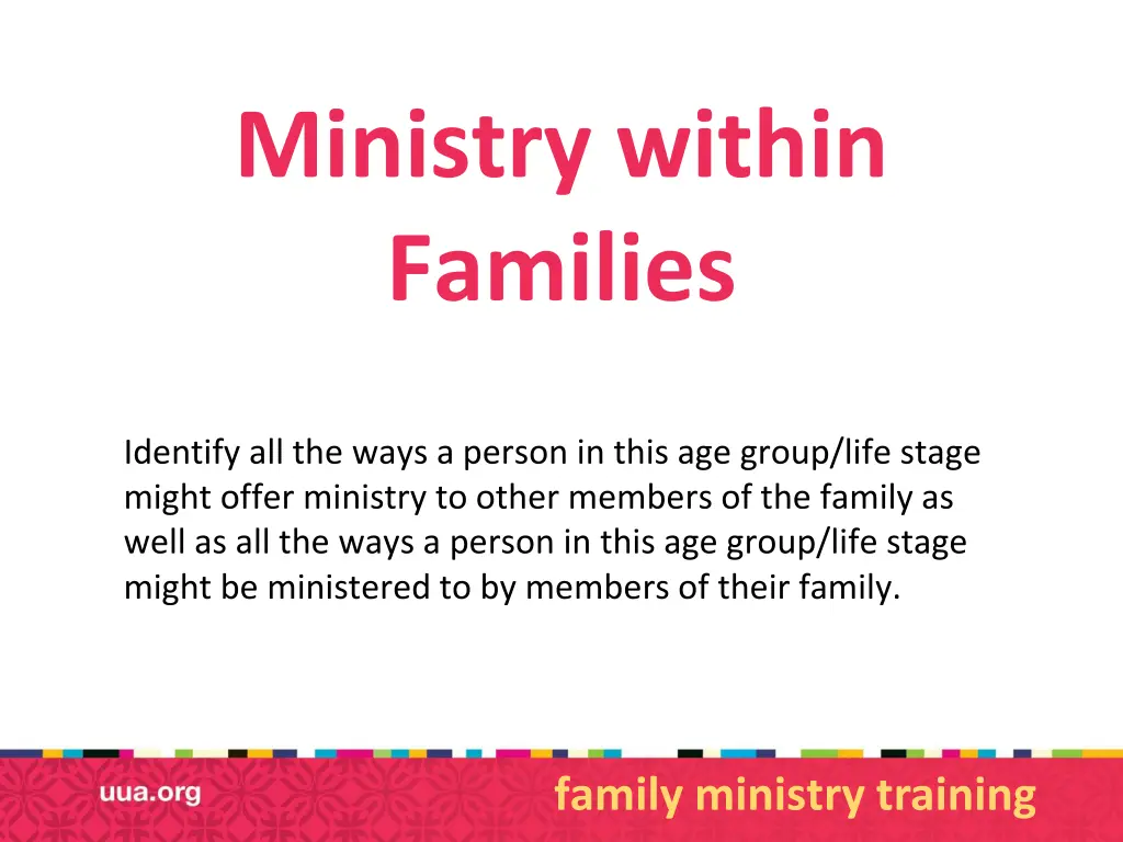 ministry within families 1