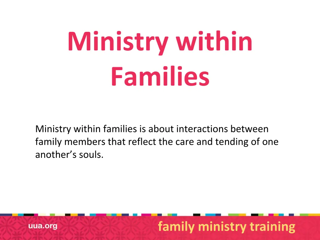 ministry within families